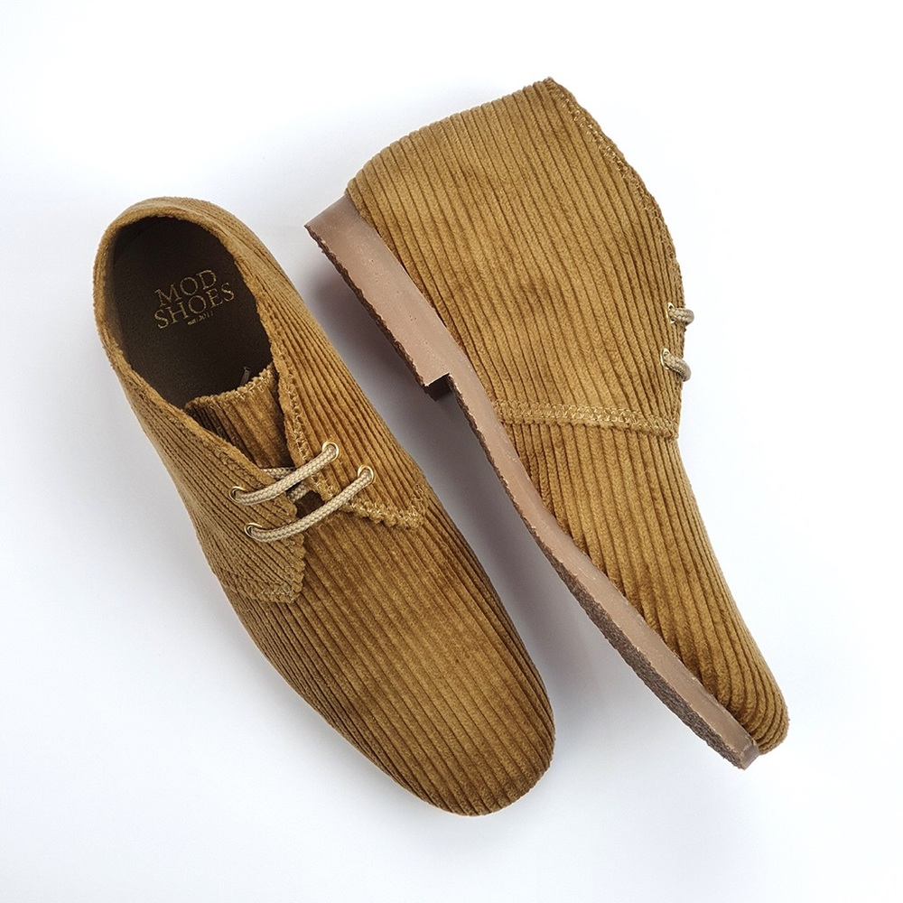 60s style corduroy lace up boots
